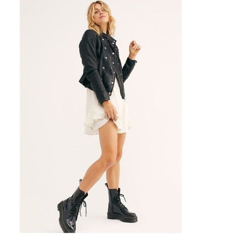 Free People New Dawn Vegan Faux Leather Jacket